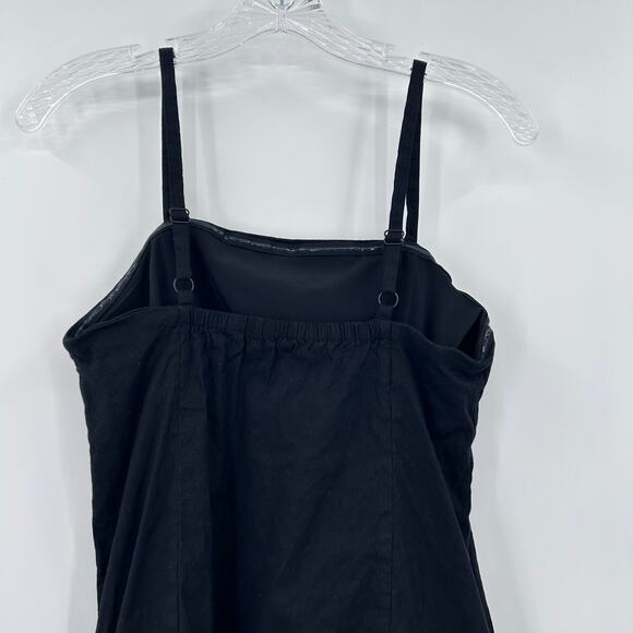 Athleta Paradise Cami Dress Black Linen Blend Pockets Mini Womens Size XS - Picture 9 of 12